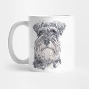 Beautiful Miniature Schnauzer Watercolor Art Mug